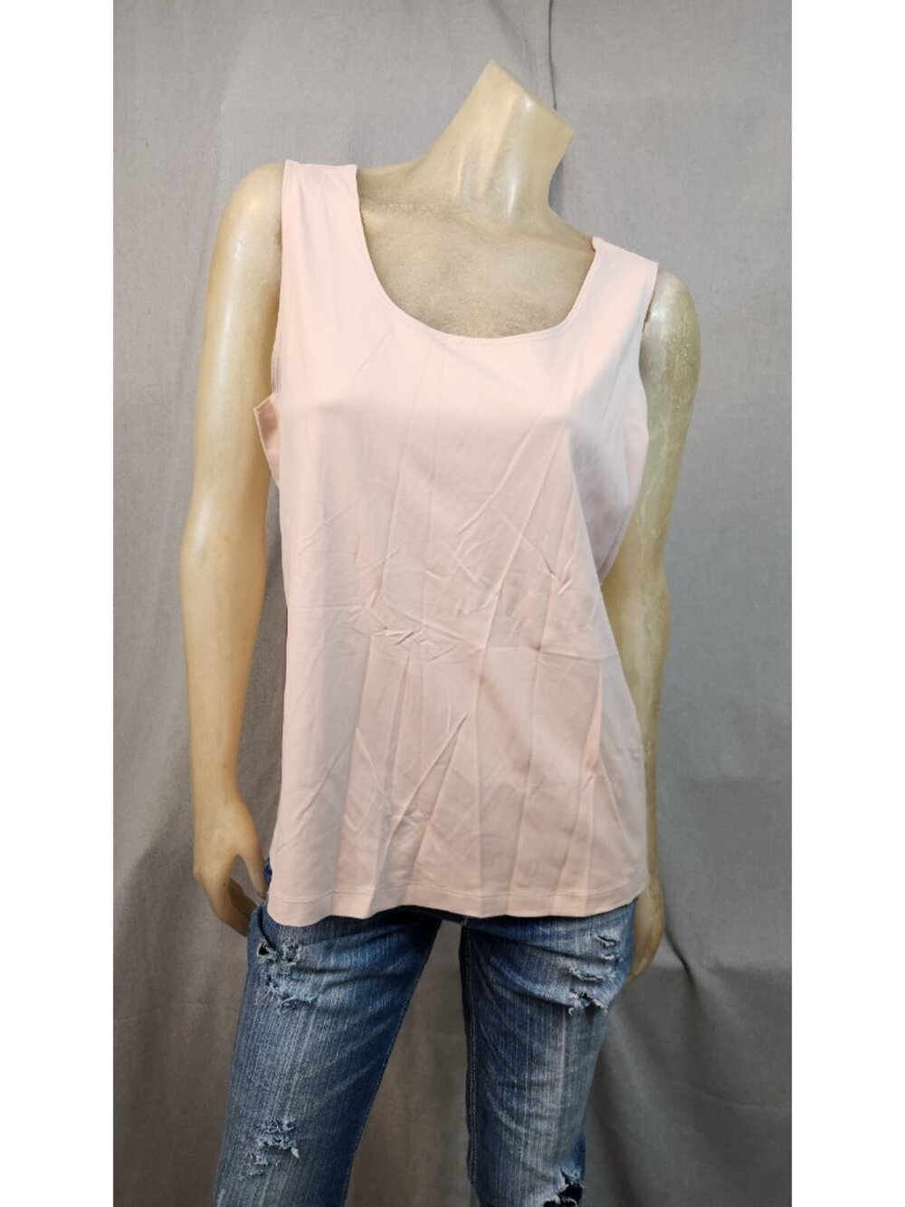 Chicos Nude / Beige Tank Top Size 3 LARGE Nude Cami Blouse Shirt Womens USED